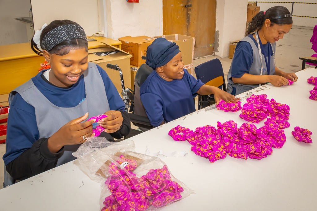 APD staff produce T-shirts and merchandise for the SPAR Women’s Challenge in Nelson Mandela Bay.