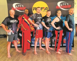 Honing their fighting arts skills