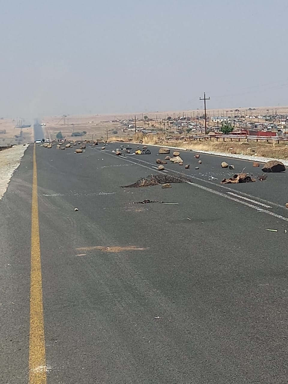 Die onluste op die N1 by Ventersburg Maandagoggend