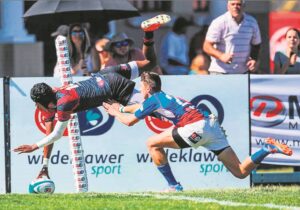 Spelers ryg drieë in