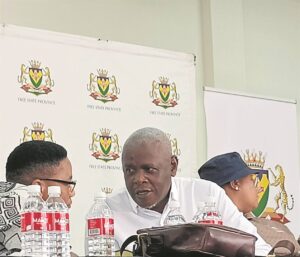 Dikwane talks to residents in Nala