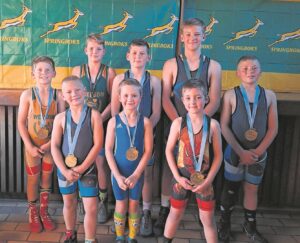 Spog met stoeimedaljes