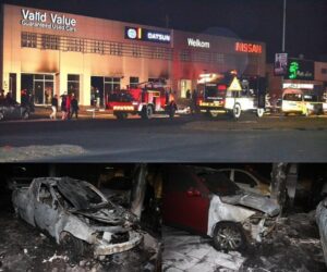 Twee karre uitgebrand, vyf beskadig in brand by Nissan