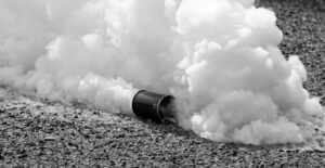 Tear gas and stun grenades used to disperse crowd