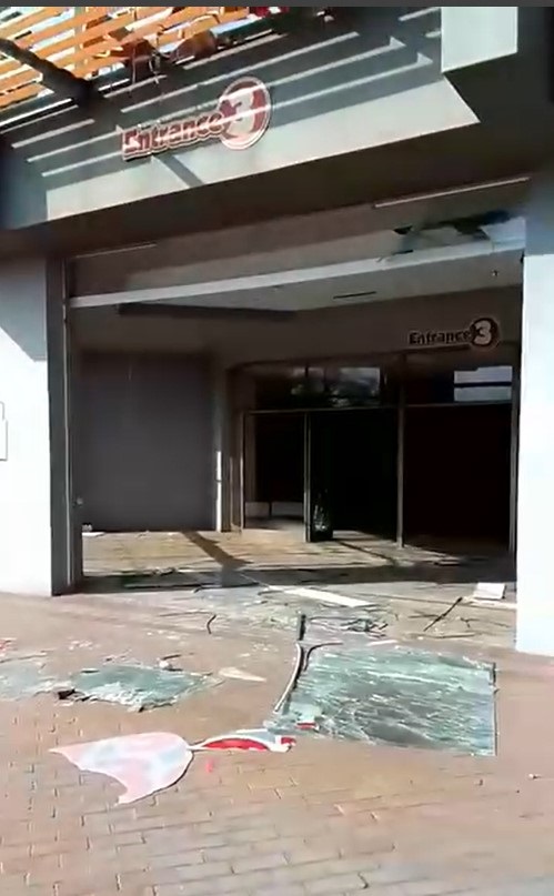 Amogela Mall has been reduced to shattered glass a