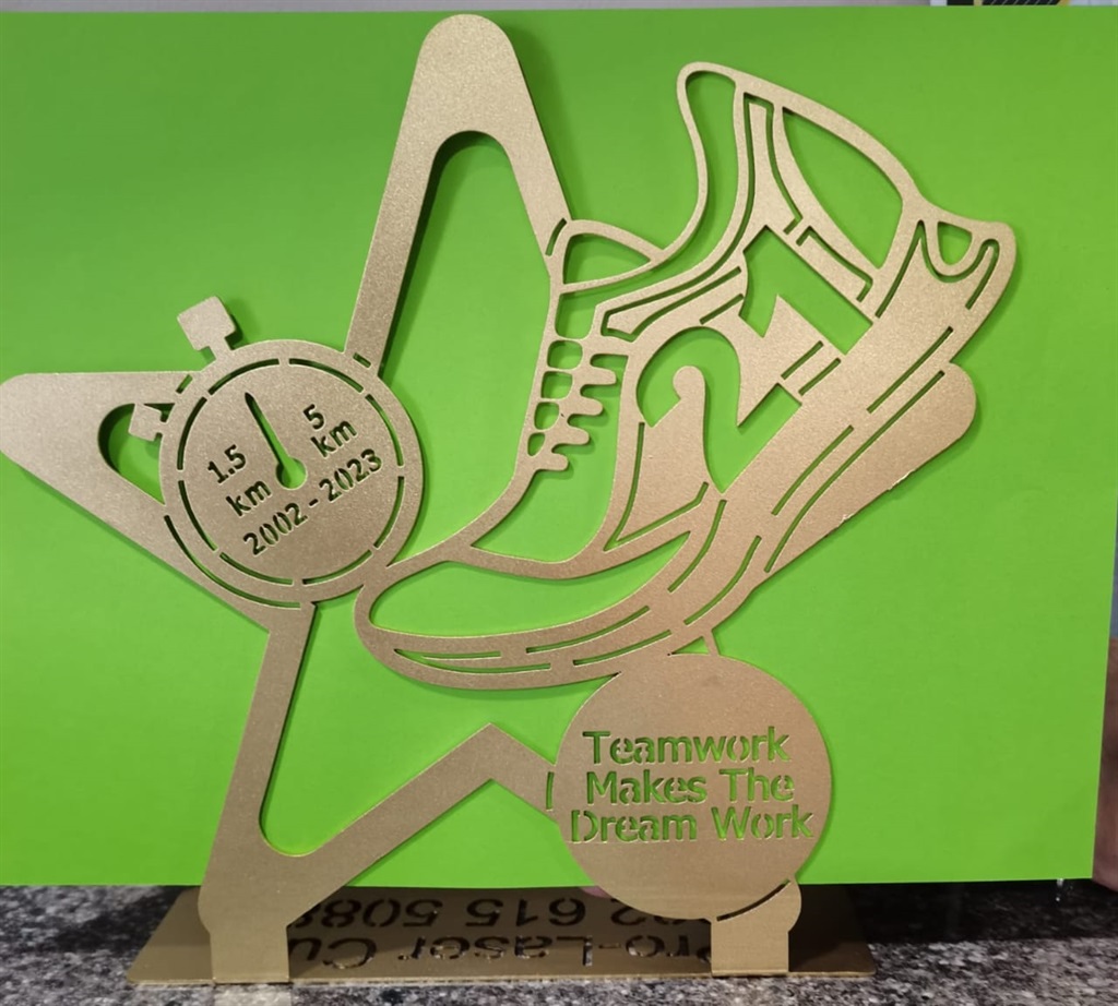 Die nuut ontwerpte trofee