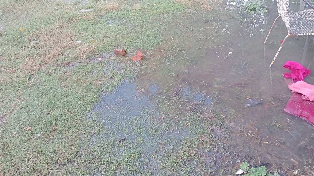 A nearby residential property was surrounded by ra