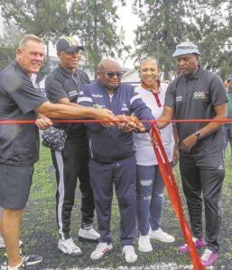 Improved sports facilities in use