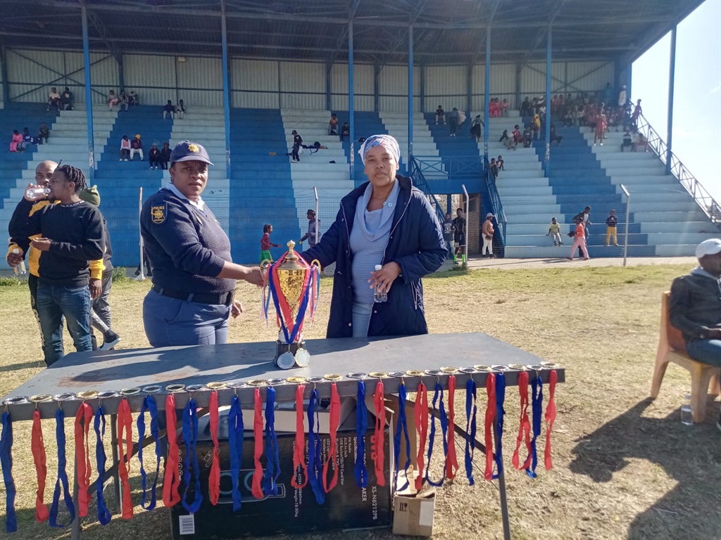 Constable Mosia CPO with CPF Chairperson Dephny&nbsp;Ts