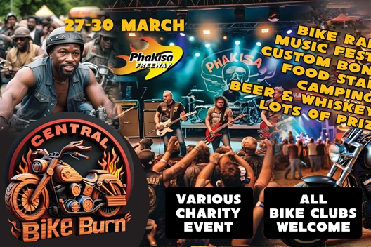 Central Bike burn at Phakisa