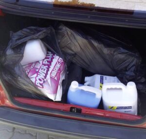 Suspect caught with stolen goods