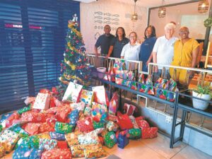 Piling up Christmas joy