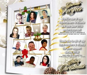 Merry Christmas/Geseënde Nuwe Jaar