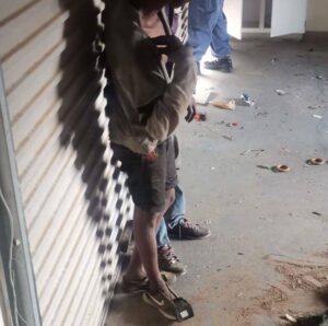 Suspects caught in the act