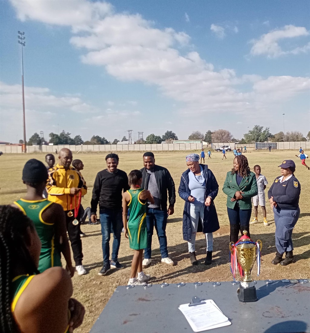 Sgt Mohoje, Field reporter Ashley Tshehle, CPF Cha