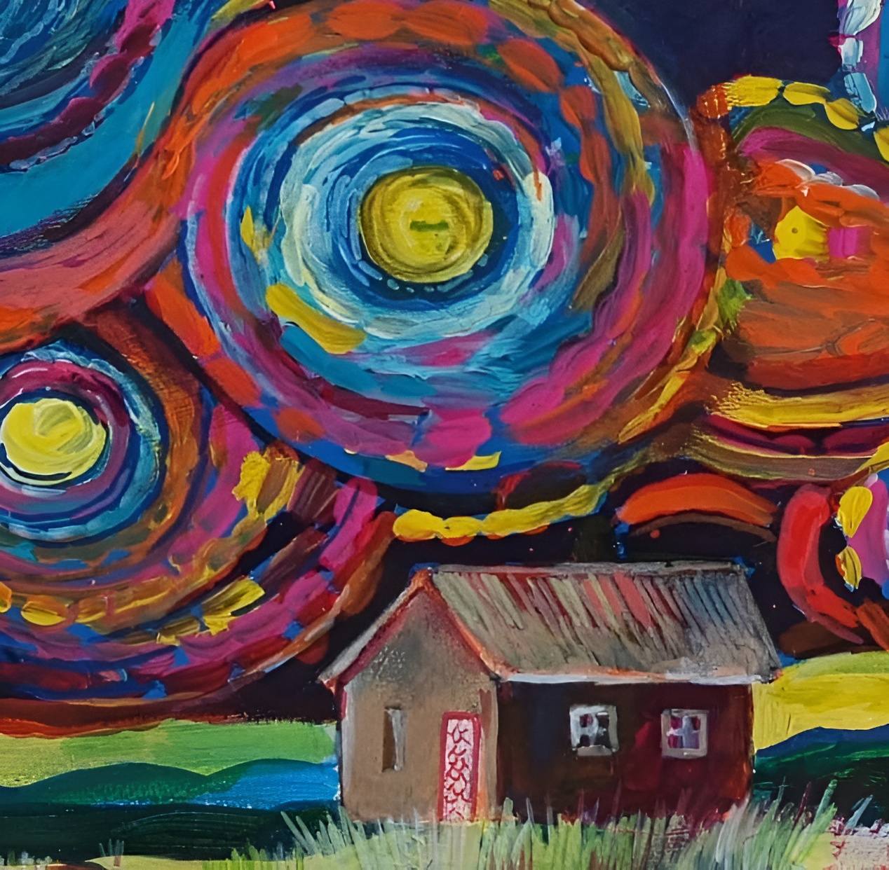 Binnewêreld skeppend na vore tydens klasse by kuns- en beradingstudio