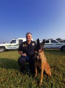 Search and rescue dog Syla reports for duty at the K9 unit in Sasolburg