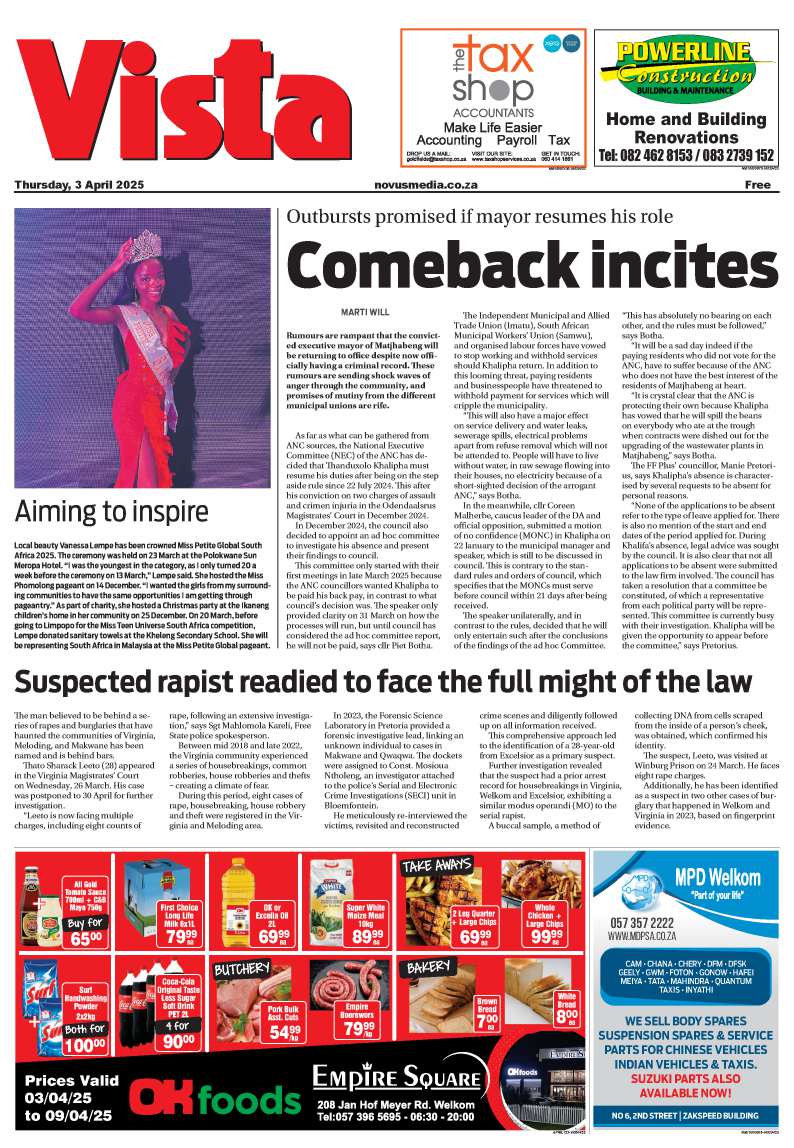 Vista E-edition – 3 April 2025