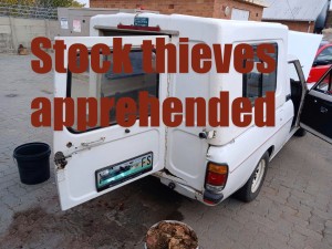Four suspected stock thieves apprehended and R15 000 meat recovered