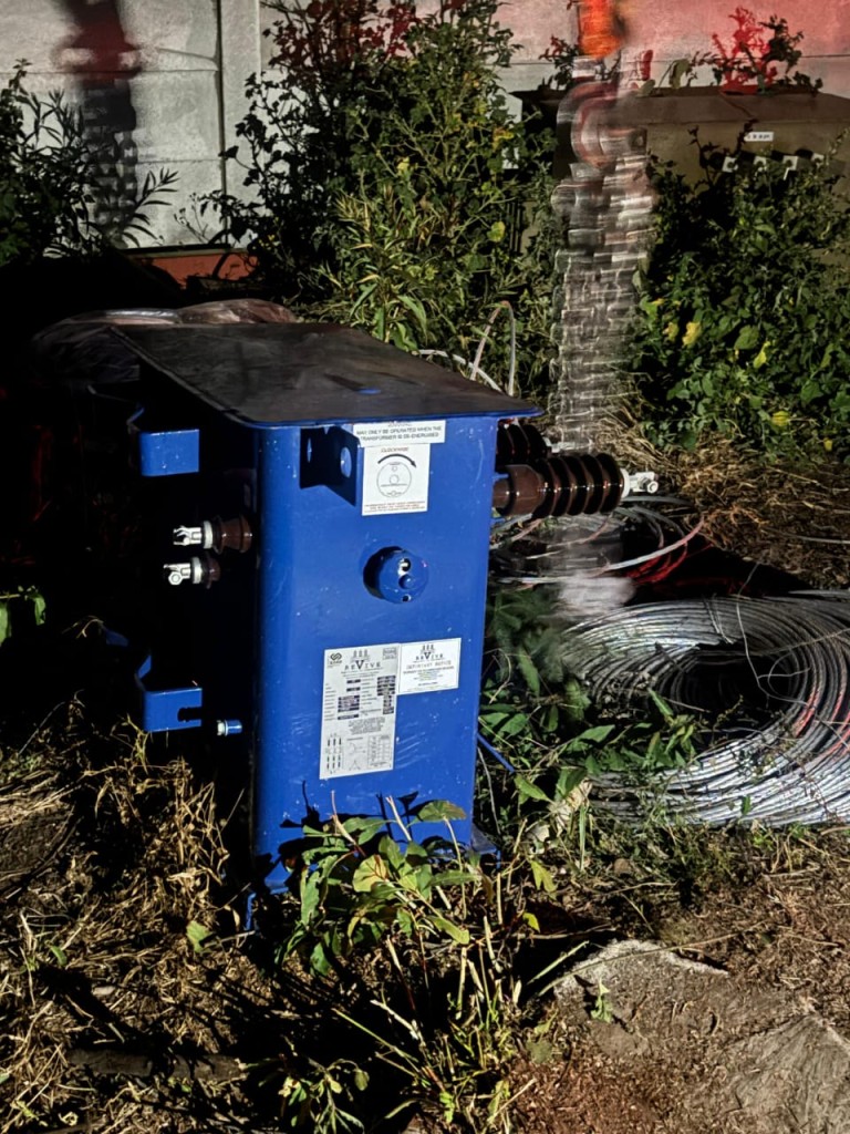 Two Eskom transformers as well as Eskom and Matjhabeng Local Municipality copper cables were discovered on site.