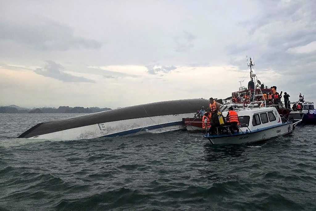 At least 36 people died after a tourist boat capsized in Vietnam.