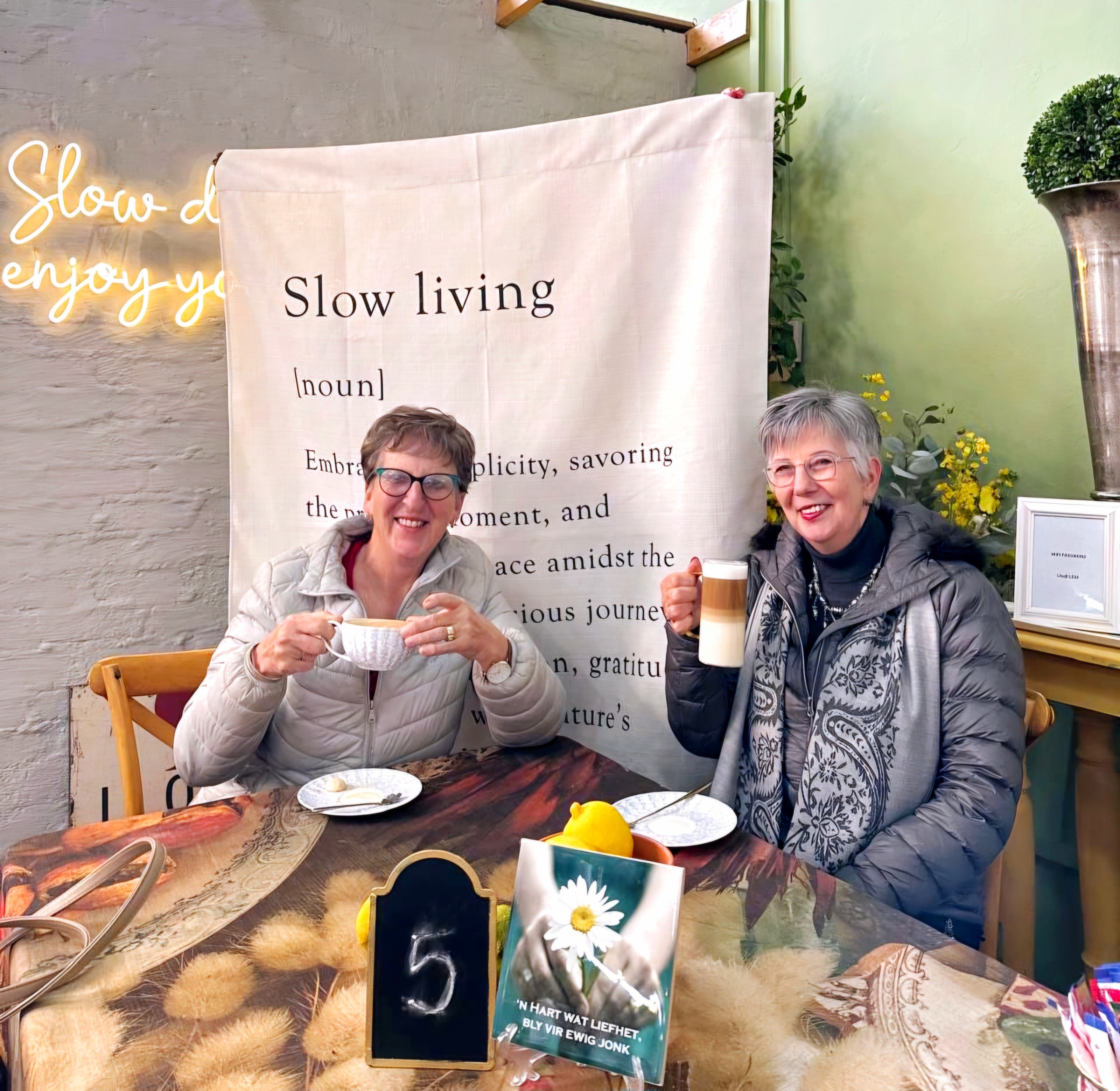 It is incredibly important for women to make time for themselves, whether it's to go for coffee with a friend or just pursue a hobby for well-being. Here is Esté Liebenberg (left) and Ebe Badenhorst (right) enjoy a lovely cup of coffee at Lily’s Poetry in Kroonstad. Photo:Supplied