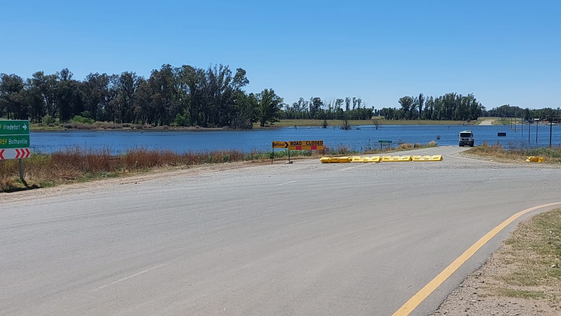 Die R59-ompad naby Viljoenskroon.