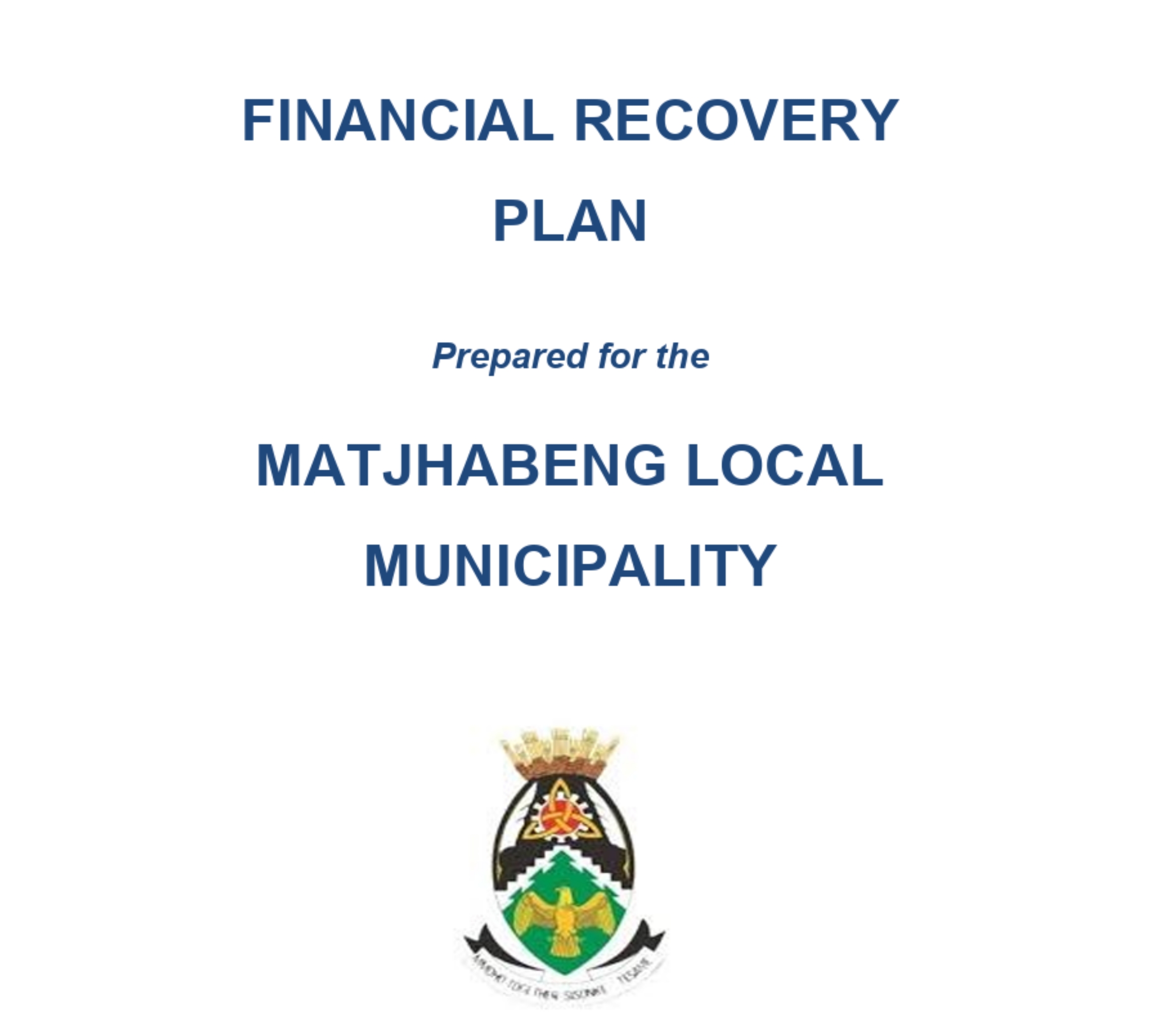 Matjhabeng Financial Recovery Plan 2025