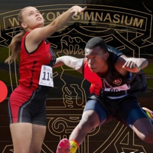 Atlete toon staal op veld en baan