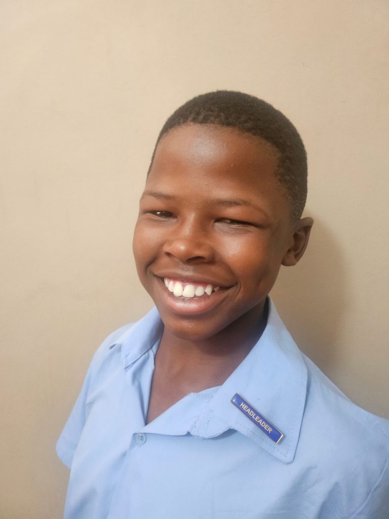 Vuyisile Manyo, head boy of the Laerskool Odensia, with his message for the participating teams.