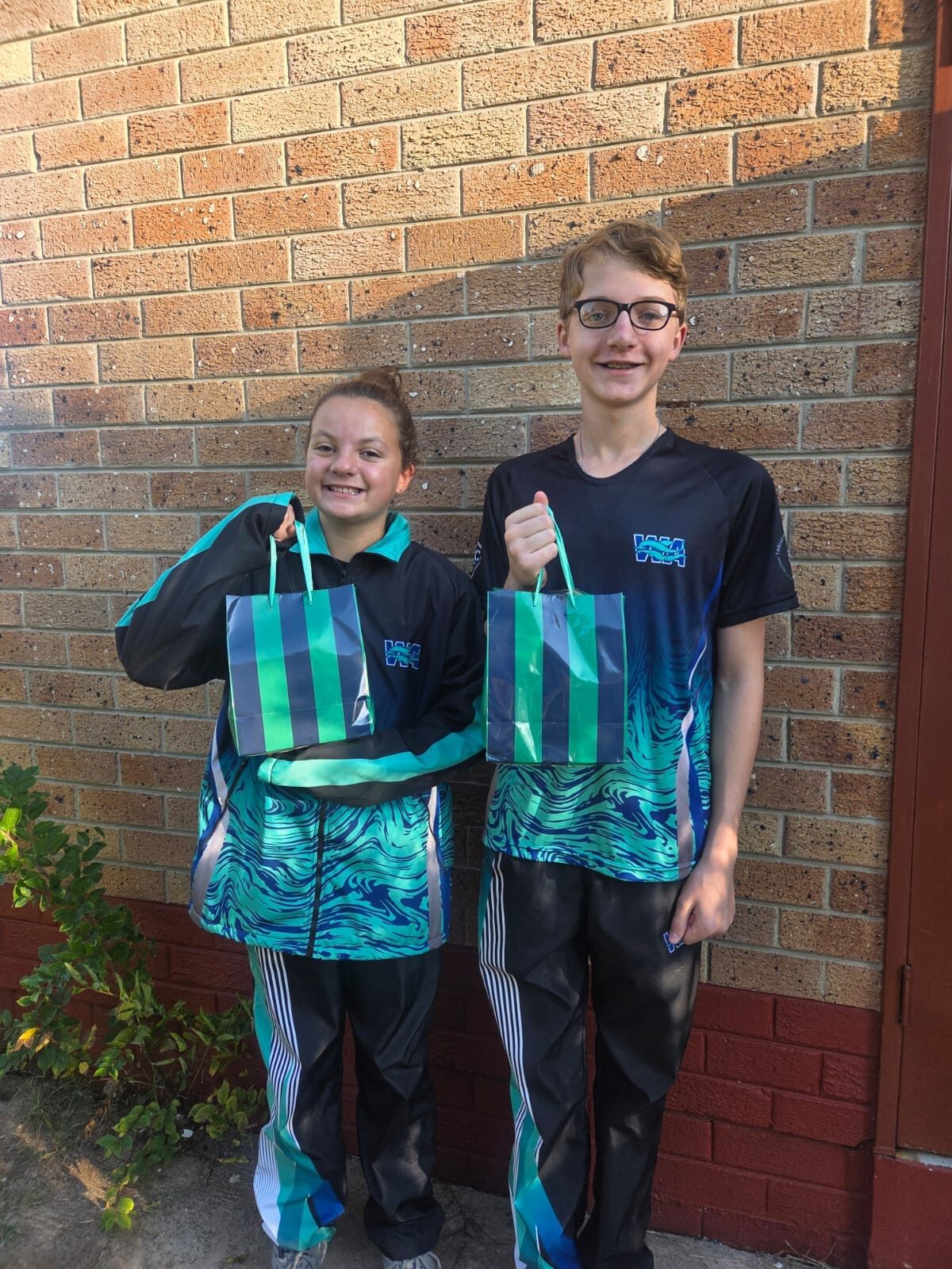Two top achievers at Welkom Aquatics, Lynise Erasmus and Dirk Vermaak