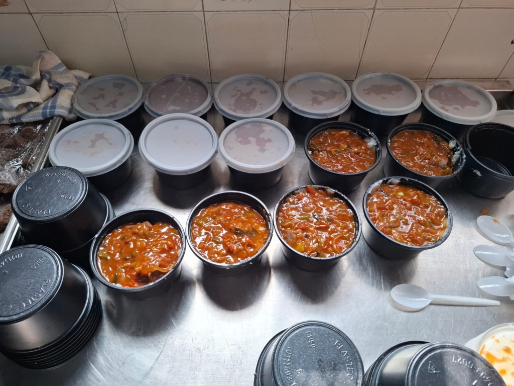 Wholesome soup is fed to the needy every week.