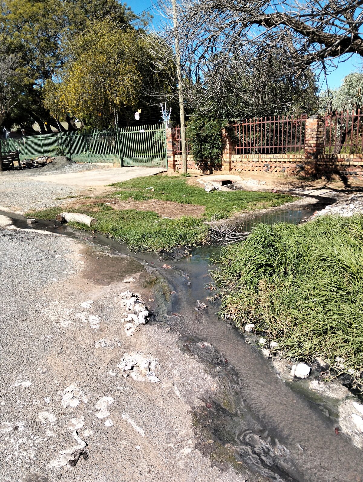 
This is the second sewer line gushing raw sewage straight into Unicor Road. The two lines are some 500 metres apart