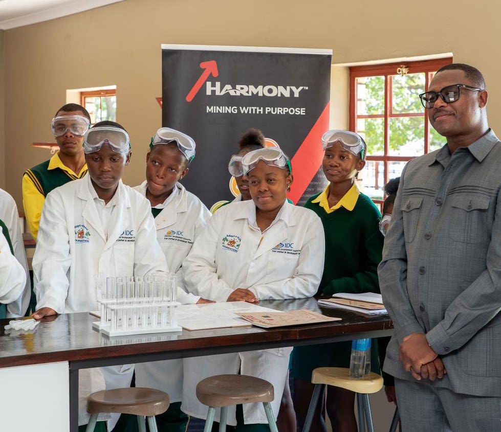 Harmony delivers a new science laboratory to Thabang Secondary School