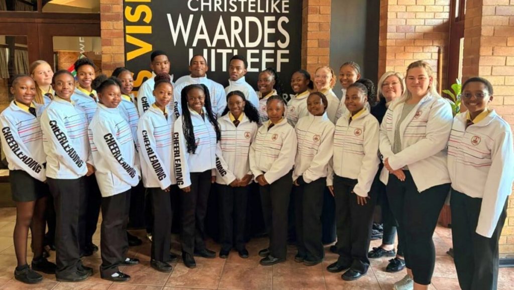 The Welkom-Gimnasium cheer leaders