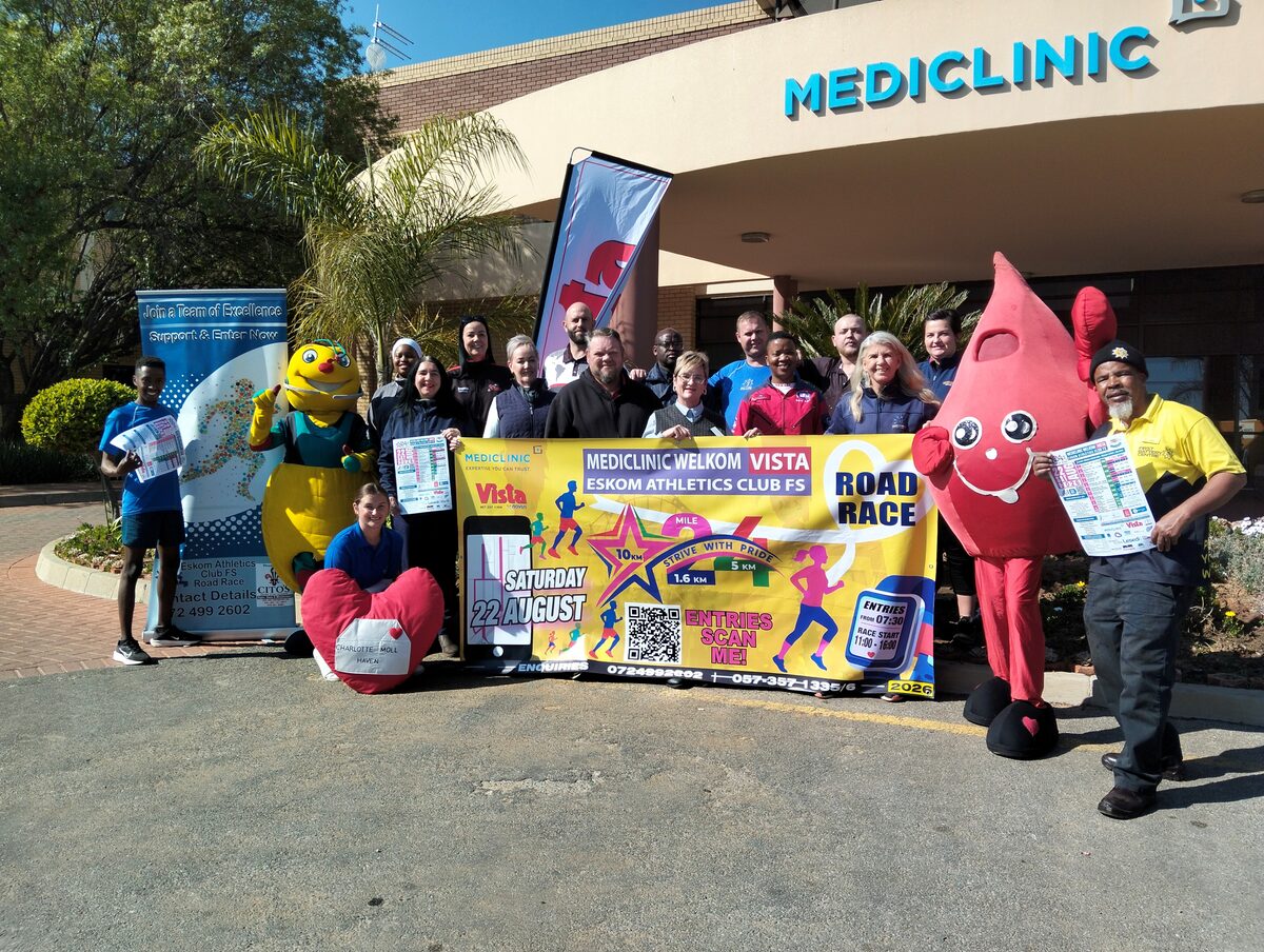 Entries have officially opened for the 24th Mediclinic Vista Eskom Road Race and Fun Walk, which will take place on 22 August in Welkom.