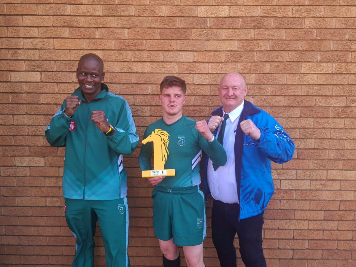 
Sensei Joe Gladstone Ralejoe (left), Brandon "The Dragon" Kelly, and Shihan Etienne van Eeden  