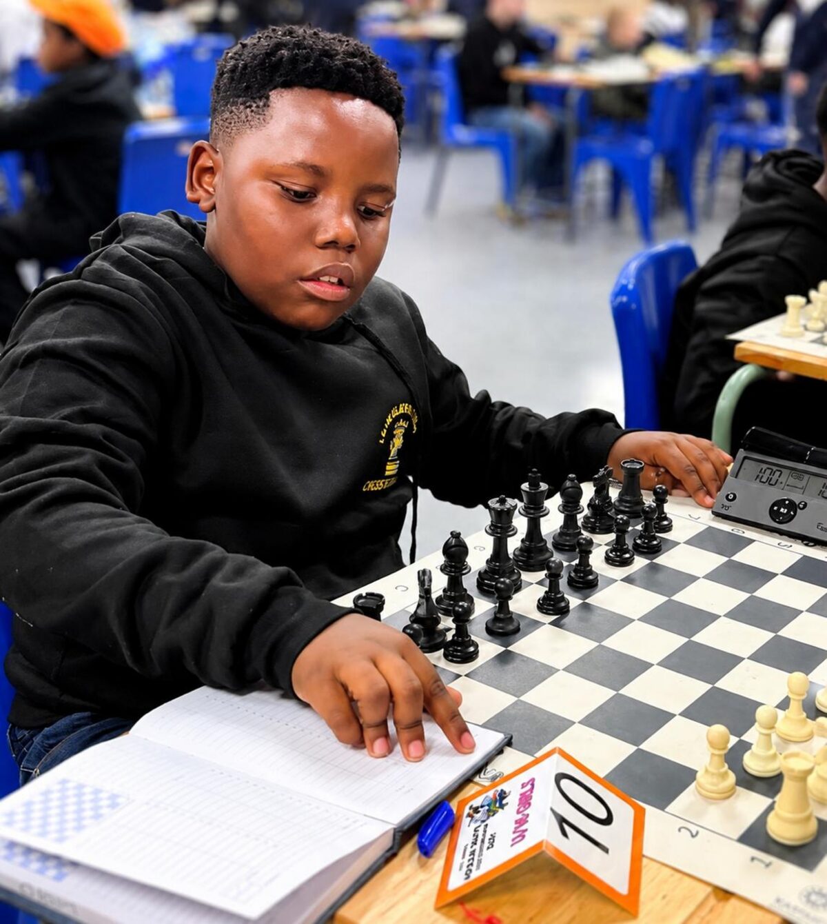 Olam Majola, the current U12 Free State champion and the highest rated junior player in the Free State