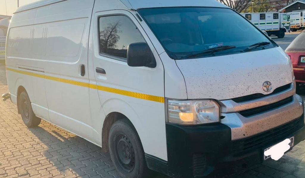 Police noticed a suspicious white Toyota minibus travelling along the route and stopped the vehicle for inspection