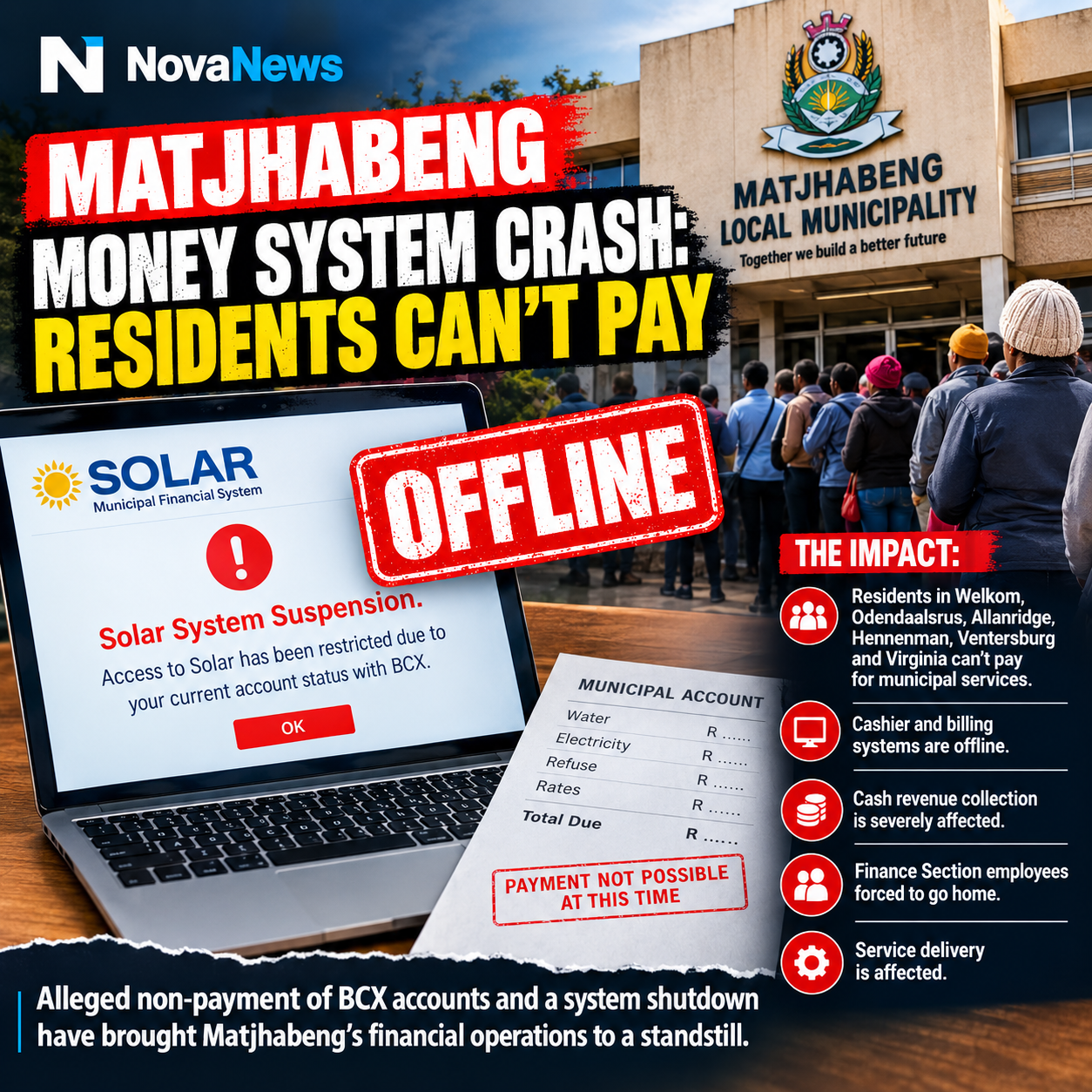 Matjhabeng financial system collapses – residents left unable to pay