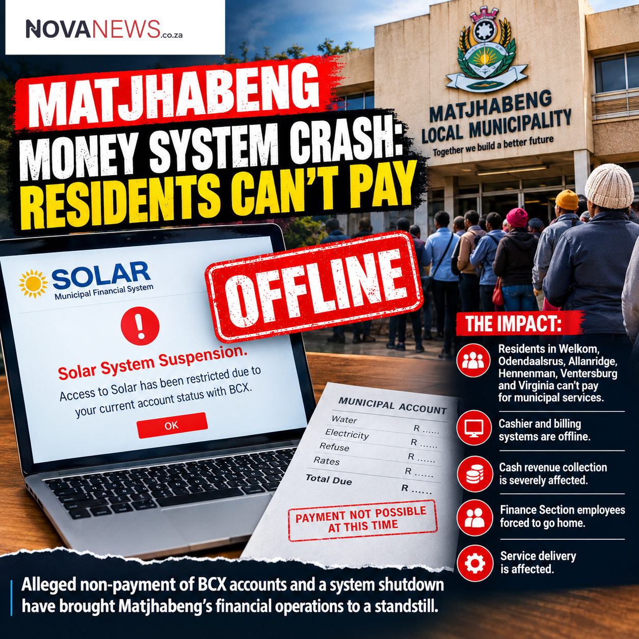 Matjhabeng financial system collapses – residents left unable to pay