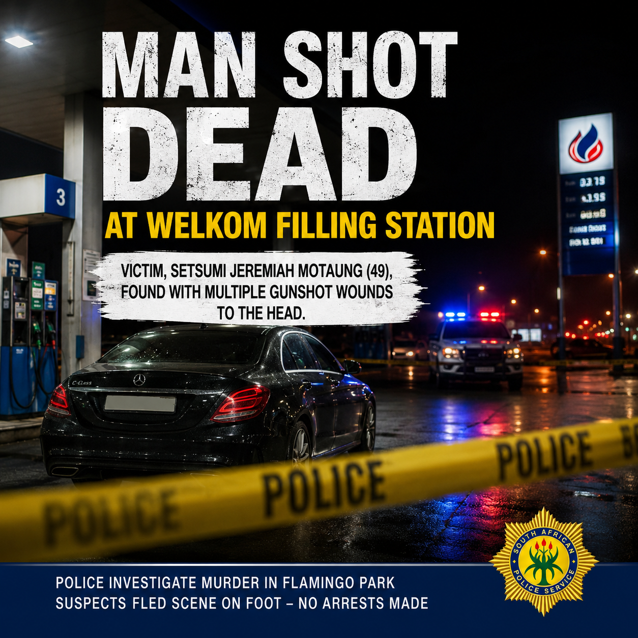 Man shot dead at filling station