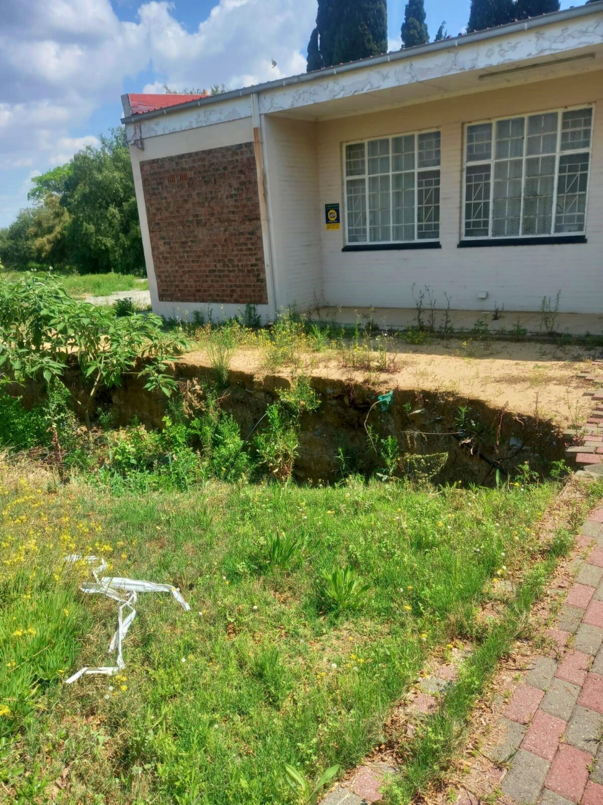 The sinkhole is located on a property used by a religious congregation