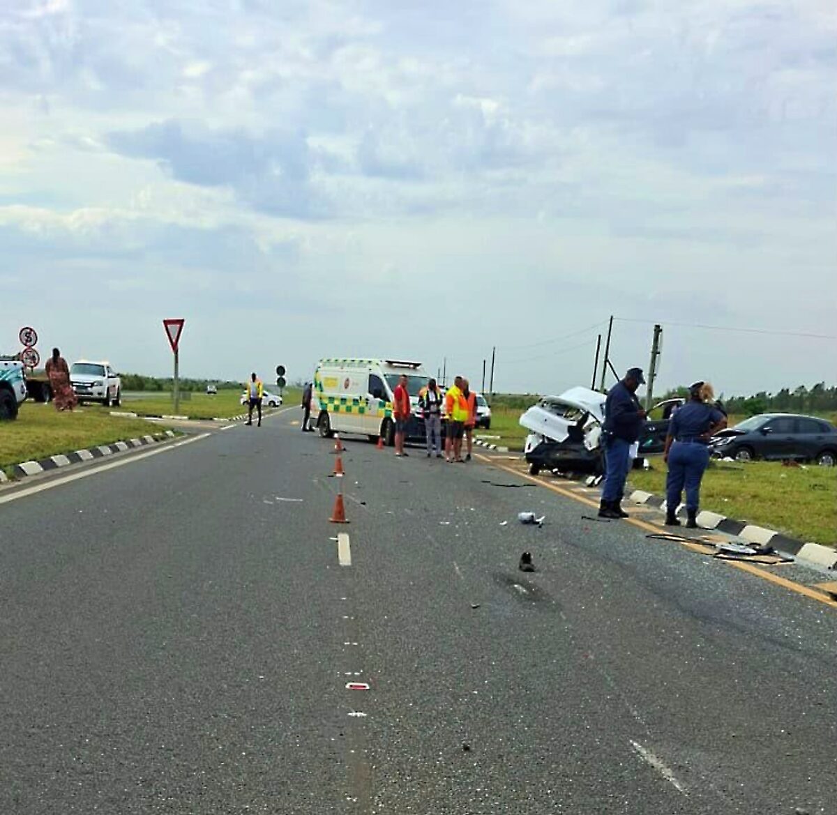 The road was temporarily closed