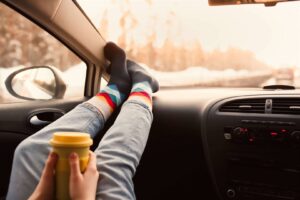 ‘Keep your feet of the dashboard’