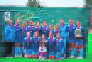 Trophy held up with pride