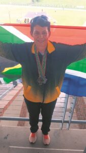Talle atlete in Pta uitgestof