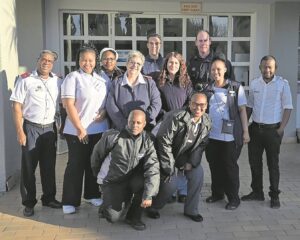 Staff fend off nearing fire