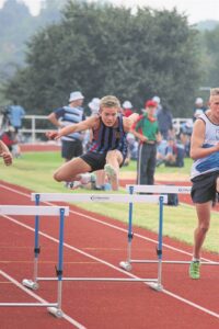 Atlete blink uit op baan