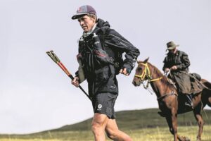 Maluti-berge met fut aangedurf